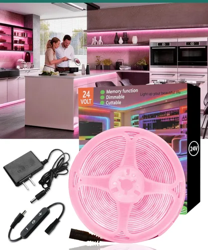 Miniatura 15 de Tira de luces LED COB verde de 10 pies, 24 V, regulable, alta CRI95+, ultra brillante, flexible, tira de luces LED, tira de luces para el día de San