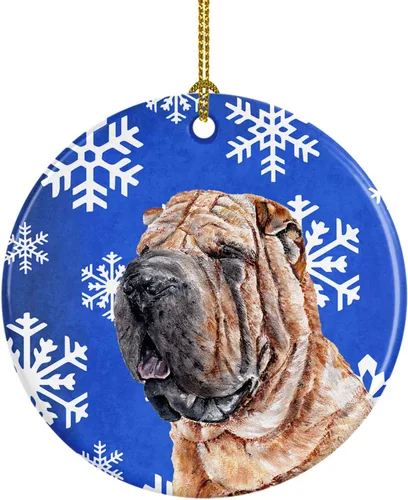 Miniatura 49 de Caroline's Treasures Cavalier Spaniel - Adorno de cerámica para colgar en el árbol de Navidad, para el hogar, Navidad, fiestas, regalo, 3 pulgadas