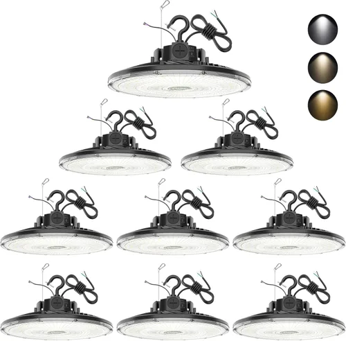 Miniatura 15 de Luz LED de alta bahía de 240W, AC100-277V 33,600LM 0-10V regulable (equivalente a 1200W HID/HPS) UL listado IP65 impermeable 5000K UFO LED luces