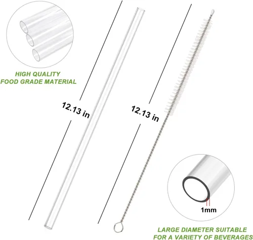 Miniatura 4 de Pajitas de repuesto para vaso de viaje Stanley 40, 30 onzas, paquete de 6, popotes transparentes reutilizables con cepillo de limpieza, compatibles