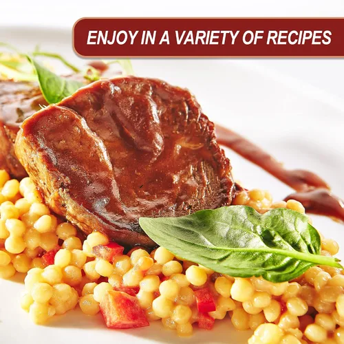 Miniatura 7 de Baron's Pasta tostada de cuscús israelí original, fideos perlados 100% naturales para ensaladas, sopas y guarniciones, cocina en 10 minutos, Kosher