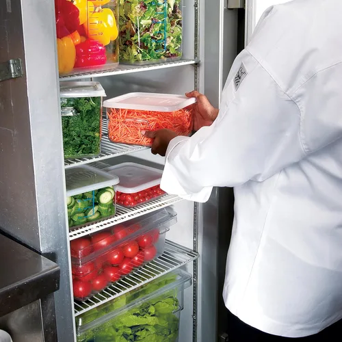 Miniatura 4 de Rubbermaid Commercial Products Caja de almacenamiento de alimentos de policarbonato/contenedor, 16.5 galones, transparente