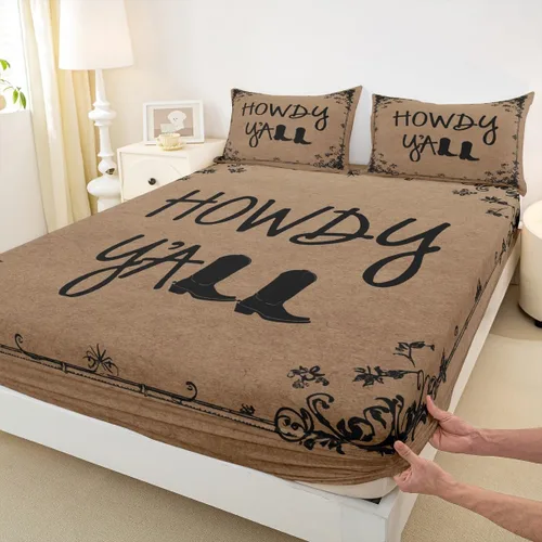 Miniatura 33 de Bonita sábana bajera ajustable para niños, tamaño individual, juego de ropa de cama rústica de pollo, decoración de dormitorio para niños y adultos