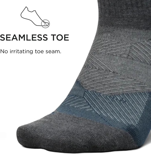 Miniatura 3 de Feetures Trail Max Cushion Mini Crew Sock - Calcetines de correr para mujer y hombre, absorben la humedad