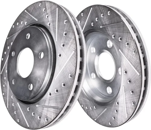 Miniatura 5 de Detroit Axle - Kit de freno trasero para Mercedes-Benz CLS550 CLS500 CLS400 E400 E350 E500 E550 Rotores de freno perforados y ranurados Pastillas