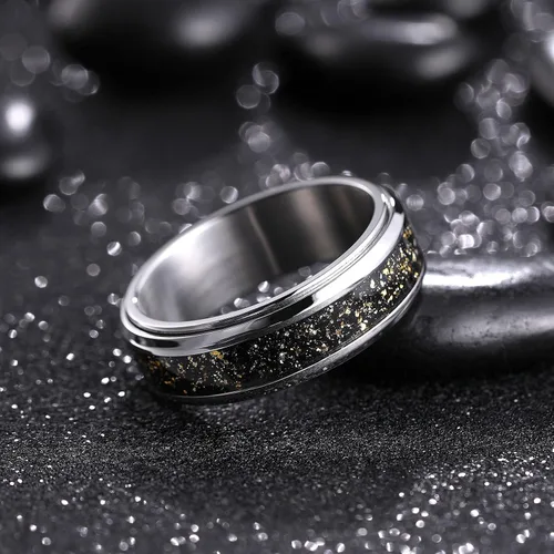 Miniatura 62 de King Will Anillo giratorio de acero inoxidable 316L para hombres y mujeres, 0.315 in de dragón/nudo celta, anillo para ansiedad para aliviar