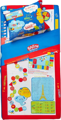 playtime edventures - Juego de sábanas tamaño individual de microfibra azul- Sábanas de 3 piezas - Ultra suaves y transpirables- Incluye 65 juegos