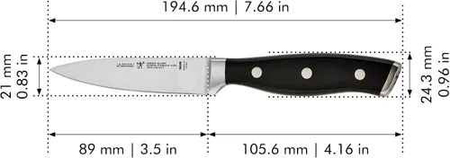 Miniatura 4 de HENCKELS Cuchillo de pelar forjado de 3.5 pulgadas, diseño alemán informado por más de 100 años de maestría, color negro