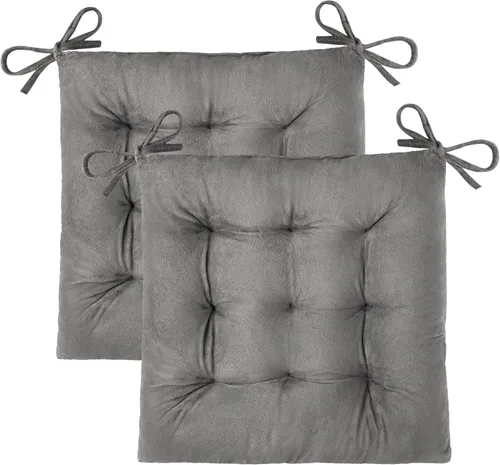Miniatura 28 de OVOV 1 paquete de cojines para sillas de comedor, cojines de asiento suaves para sillas de escritorio de cocina, cojines cuadrados para sillas