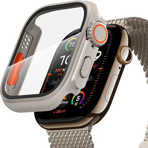 Miniatura 10 de Suoman para Apple Watch Protector de Pantalla de Vidrio Templado de 40 mm, [Aspecto Ultra] Funda Protectora Dura de PC para Todo el Contorno