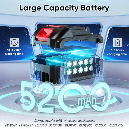 Miniatura 7 de Herramienta eléctrica inalámbrica 2 en 1 para remache/tuerca para Nutser(10-24 pulgadas y 1/4 pulgadas y 5/16 pulgadas y 3/8 pulgadas), remaches