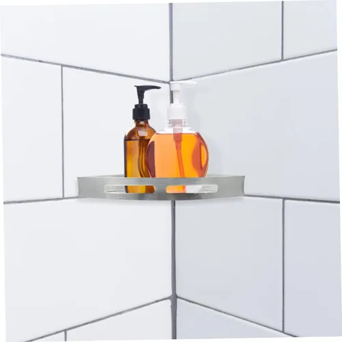 Miniatura 7 de STOBAZA 1 juego de estante de almacenamiento de baño, cesta de decoración de casillero, estante organizador de ropa de esquina, estantes de ducha