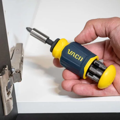 Miniatura 3 de VACO VAC1080 - Destornillador rechoncho multibroca, destornillador de impacto, herramienta magnética ajustable 8 en 1 con Phillips, ranuradas