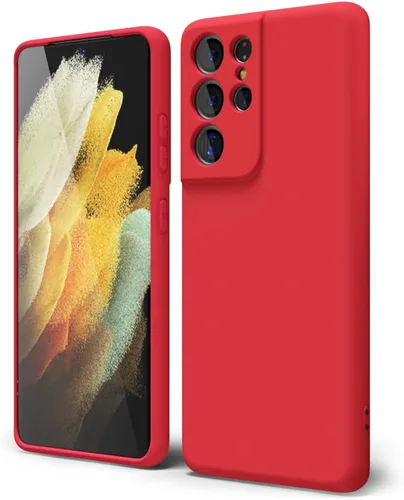 Miniatura 355 de oakxco Funda para teléfono Samsung Galaxy S21 Ultra con agarre de silicona líquida, bonita funda delgada y delgada de goma suave de TPU lisa