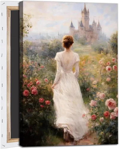 Miniatura 15 de Arte de pared de mujer vintage, cuadro de retrato de mujer, arte de pared de castillo, arte de pared victoriana, lienzo de dama victoriana, pintura