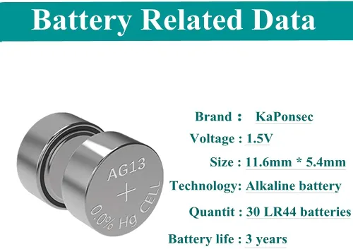 Miniatura 5 de 30 paquetes AG13 LR44 A76 SR44 303 357 1.5V botón batería de celda de moneda
