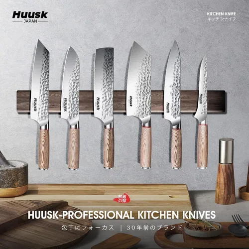 Miniatura 6 de Huusk Cuchillo deshuesador para cortar carne, cuchillo de filete japonés forjado a mano de 6.5 pulgadas para carne, pescado, aves de corral