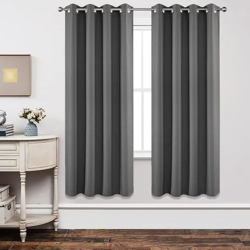 Miniatura 89 de Joydeco - Juego de 2 paneles de cortinas opacas de 63 pulgadas, 2 cortinas largas con aislamiento térmico burg, cortinas de oscurecimiento