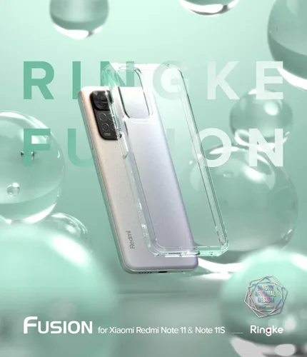 Miniatura 9 de Ringke Fusion - Funda compatible con Redmi Note 11/11S 4G (6.43 pulgadas), parte trasera dura transparente a prueba de golpes, funda protectora