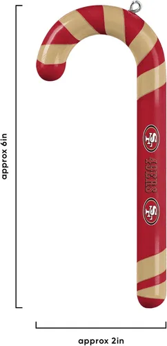 Miniatura 2 de NFL Team Logo 12 Pack Candy Cane Ornament Set