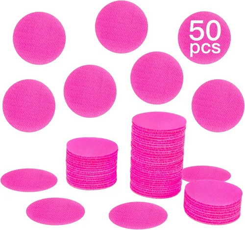 Miniatura 7 de IKAYAS 50 unidades de alfombras de 2 pulgadas, puntos de piso, círculos de piso, marcadores de alfombra para decoración de aula, suministros