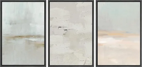 Miniatura 165 de SIGNWIN Lienzo enmarcado para pared, juego de arte abstracto de serenidad costera, ilustraciones abstractas junto al mar, arte moderno, decorativo