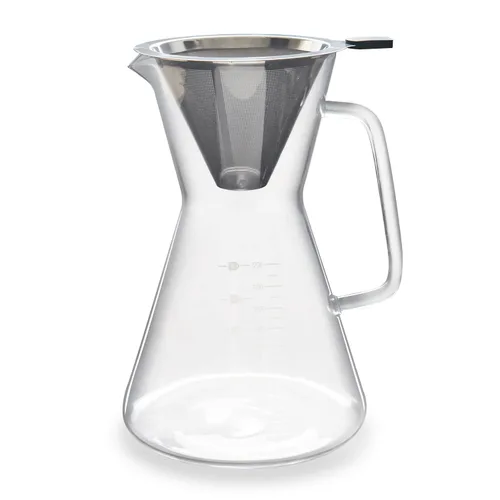 Miniatura 7 de London Sip - Cafetera de vidrio para verter sobre café con filtro de acero inoxidable reutilizable, mango ergonómico y boquilla fácil de verter, 4
