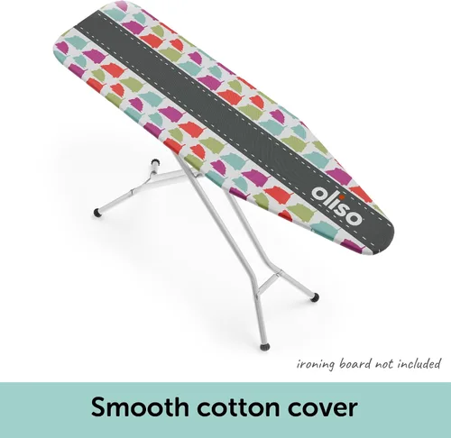 Miniatura 7 de oliso Funda para tabla de planchar – 100% algodón con almohadilla de fieltro profesional, se adapta a tablas estándar de 54 x 15 pulgadas – Ajuste