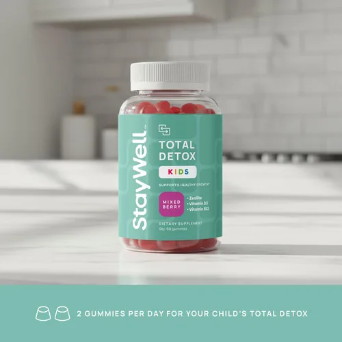 Miniatura 7 de Stay-Well Naturals Natural Zeolite Heavy Metal Detox Kids, gomita masticable, zeolita micronizada, limpieza total de metales corporales, limpieza
