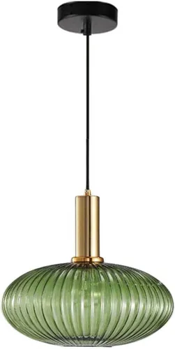 Iluminación colgante de cristal industrial vintage con acabado de latón, lámpara colgante retro moderna para dormitorio, comedor, isla de cocina