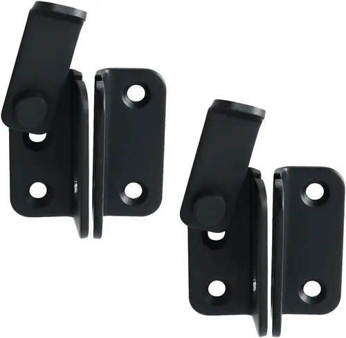 Miniatura 9 de Mooche Pestillo de puerta abatible con agujero para candado, cerradura de puerta de granero de acero inoxidable, cerrojo de puerta corrediza