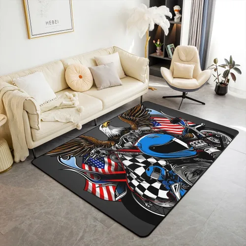Miniatura 8 de Alfombra decorativa de caballo con pintura de tinta para adolescentes y adultos, estilo occidental, alfombra decorativa de naturaleza animal