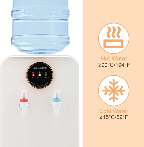 Miniatura 3 de Dispensador de agua caliente/fría para encimera Premium, carga superior, color blanco