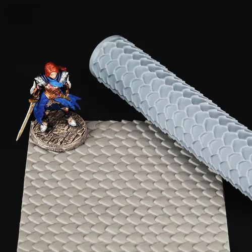 Miniatura 12 de Rodillo de textura única para esculpir arcilla y polímero, juego de mesa perfecto para construir terrenos, juego de mesa S412A ladrillo pequeño