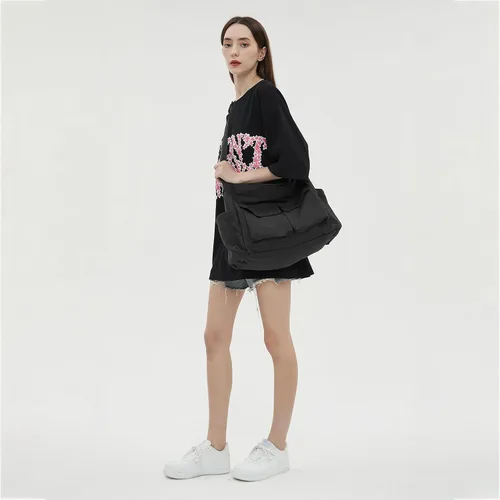 Miniatura 2 de JBB Bolso bandolera de lona para mujer con múltiples bolsillos para viajes y escuela