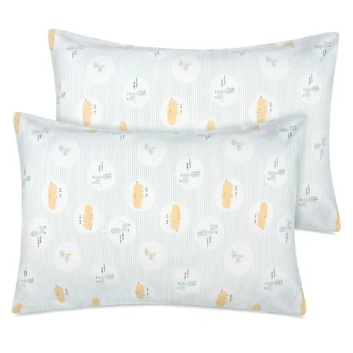 Miniatura 14 de Zenssia Juego de 2 fundas de almohada de algodón orgánico para niños pequeños, 13 x 18 pulgadas, con cierre de sobre, fundas de almohada suaves