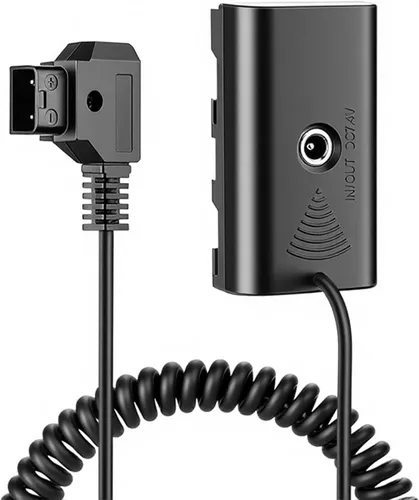 D-Tap a NP-F970 - Cable de alimentación en espiral con batería ficticia compatible con Sony NP-F550/770/570 Panel de alimentación Feelworld Atomos