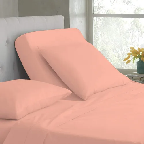 Miniatura 9 de Base de cama ajustable – Juego de sábanas de cabeza dividida superior tamaño Queen – Sábanas de 100% algodón egipcio sólido color azul aguamarina