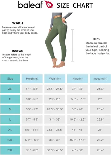 Miniatura 7 de BALEAF - Leggings de yoga suaves de cintura alta 78 para mujer con bolsillos profundos, pantalones de entrenamiento elásticos cepillados a prueba