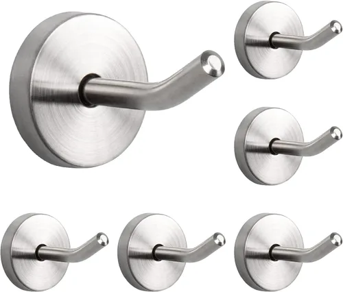 Miniatura 16 de NearMoon Ganchos para colgar abrigos, ganchos de montaje en pared para colgar sombrero, bata Hurse, perchas de acero inoxidable 304 resistentes