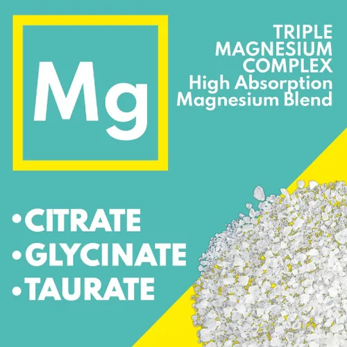 Miniatura 2 de VAL Triple Magnesio Complejo en Polvo – Citrato, Glicinato, Taurato – Bebida relajante antiestrés – Sabor natural de limón – 400 mg de magnesio