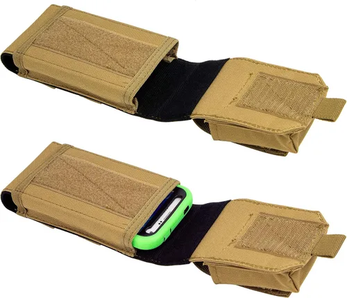 Miniatura 5 de Funda táctica Molle para teléfono, bolsa compacta para cinturón de cintura con funda para cigarrillos para iPhone 17 Pro Max/16 Pro Max/15 Pro