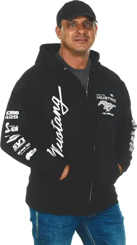 Miniatura 4 de Jh Design - Sudaderas con capucha Ford Mustang para hombre en 5 estilos y cremallera completa