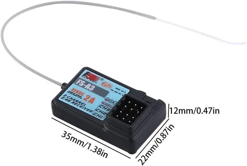 Miniatura 2 de Flysky FS-A3 Receptor impermeable AFHDS2A 2.4G 3CH para Flysky GT2E GT2G Transmisor RC Car Boat (1 unidad FS-A3 impermeable)