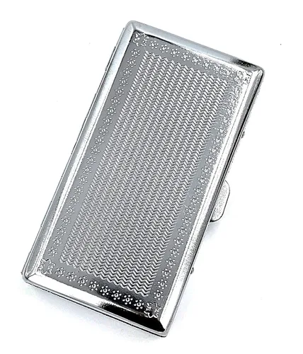Miniatura 6 de Estuche para cigarrillos de estilo victoriano, soporte metálico para tamaño regular, amplio y 100's, cartera de bolsillo de seguridad