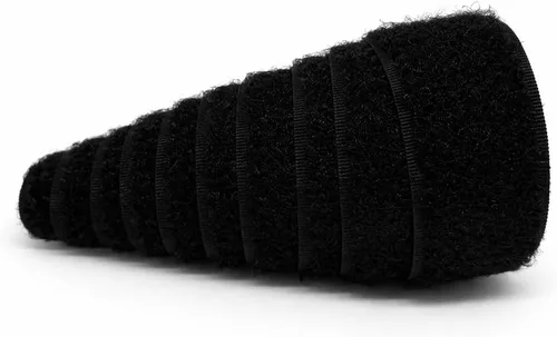 Miniatura 4 de Cinta de de 1 pulgada de ancho, color negro, no adhesiva, tela de nailon negro, juego de cierres de cinta de para bolsos, ropa, zapatos, mochilas