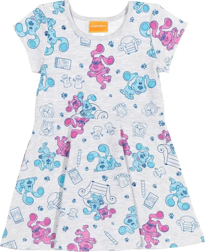 Miniatura 2 de Nickelodeon Blue's Clues - Vestido de manga corta para niñas con color gris claro