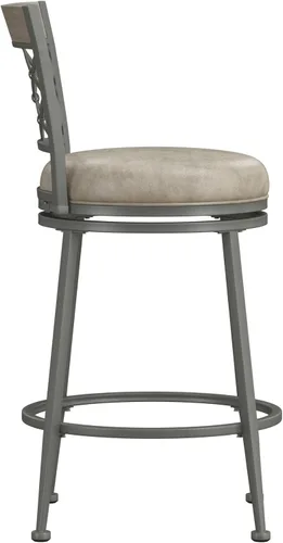 Miniatura 11 de Hillsdale Hutchinson Taburete giratorio para mostrador, peltre