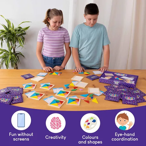 Miniatura 10 de BONNYCO Tangram Puzzle Paquete de Madera de 30 Recuerdos de Fiesta para Niños. Rellenos de Bolsas de Dulces para Niños de 3-5, 4-8, Regalos