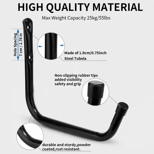 Miniatura 5 de Kayak Storage Rack Wall Mount, Kayak Hooks, Heavy Duty Garage Storage Hooks Suitable for Hanging Ladders, Bikes, Kayak Paquete de 6 unidades.